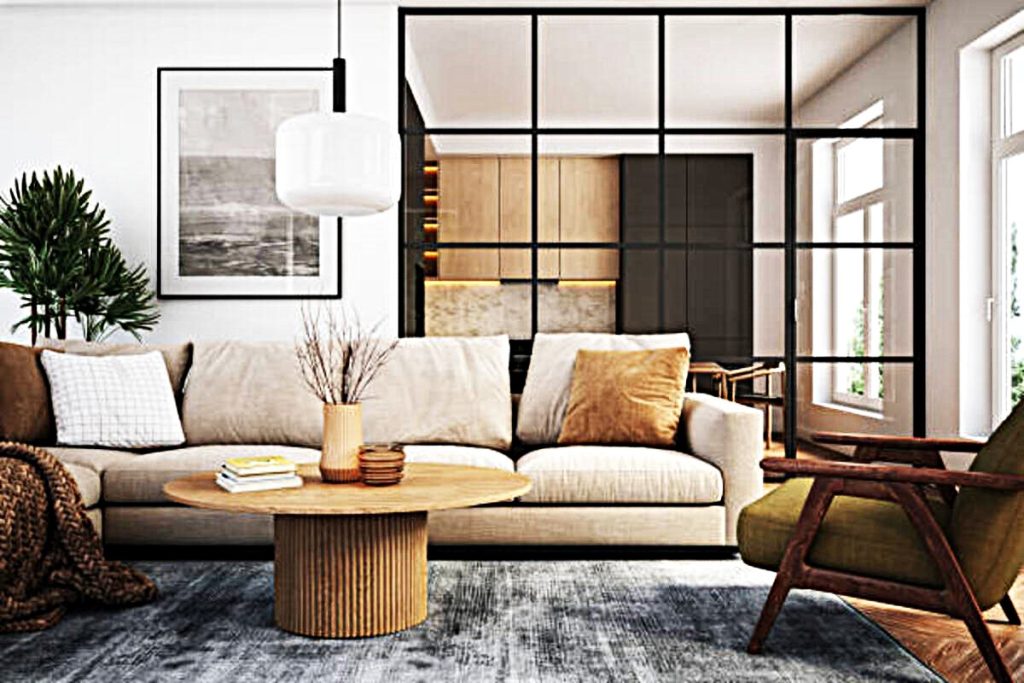 soggiorno con vetrata